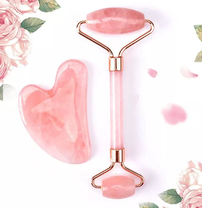 Double Head Jade Roller och Gua Sha Massager