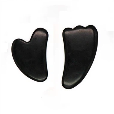 Svart obsidian gua sha sten