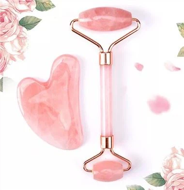Double Head Jade Roller och Gua Sha Massager