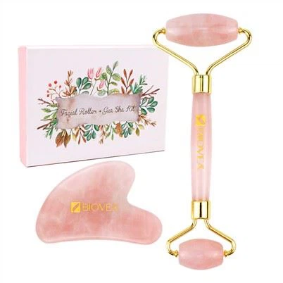 Högkvalitativ Jade Face Roller och Gua Sha presentset