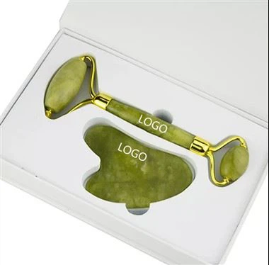 Xiuyan Ansiktsmassage Jade Roller Gua Sha Set Med Box