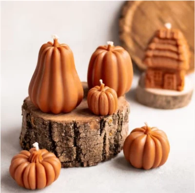 Handgjorda doftljus för Halloween-pumpa